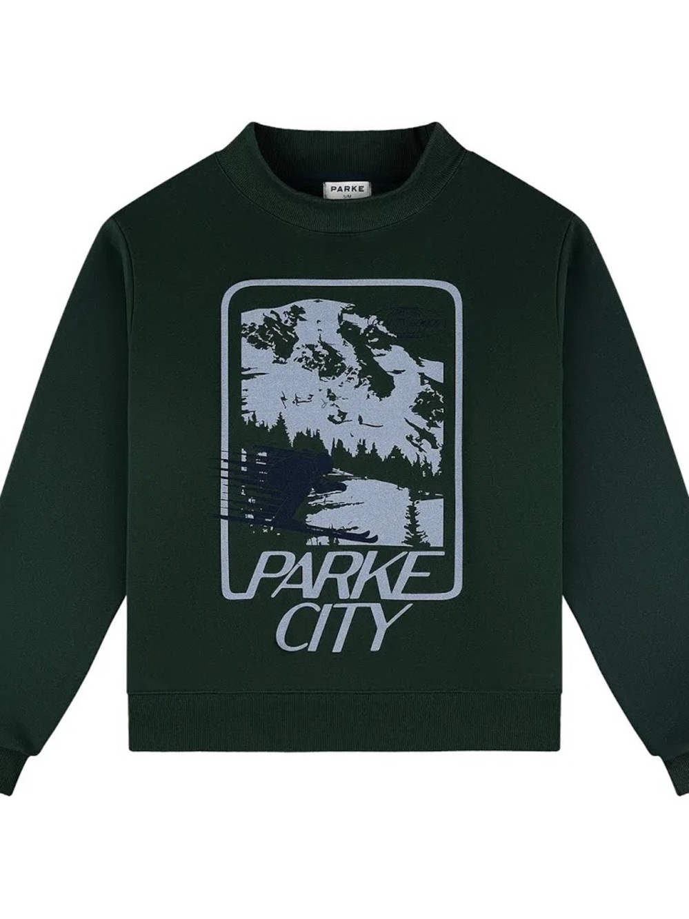PARKE City Mockneck in forest green NWT